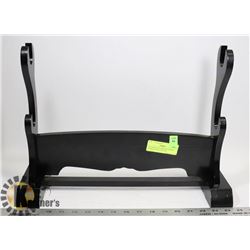 ORNAMENTAL SAMURAI SWORD STAND, BLACK, 6 PIECES