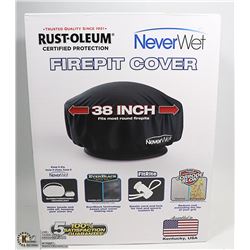 NEW RUST-OLEUM NEVER WET 38" ROUND FIRE PIT COVER