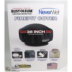 NEW RUST-OLEUM NEVER WET 38" ROUND FIRE PIT COVER