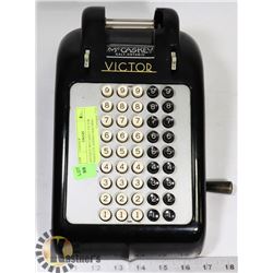 ANTIQUE MCCASKEY VICTOR BAKELITE ADDING MACHINE