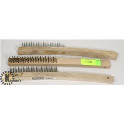 3 NEW WIRE BRUSHES