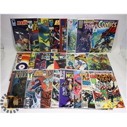 25 ASSORTED COLLECTOR COMIC BOOKS WITH BAGS AND