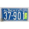 Image 1 : ALBERTA LICENCE PLATE FROM 1931