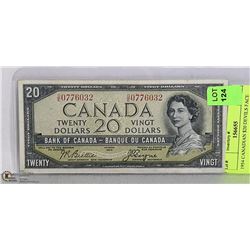 1954 CANADIAN $20 DEVILS FACE