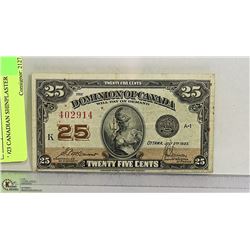 1923 CANADIAN SHINPLASTER