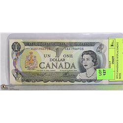 1973 CANADIAN $1 REPLACEMENT NOTE