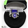 Image 1 : HIS AND HERS NATURAL LAPIS RING- FREE SIZE