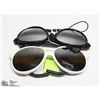 Image 1 : 2 PAIR BLACK AND WHITE RETRO VINTAGE SUNGLASSES