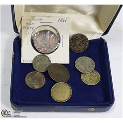EIGHT OLD COINS FROM 1800S, 1900S