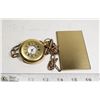 Image 1 : ANTIQUE GOLD POCKET WATCH WITH CARD HOLDER