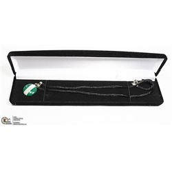 PENDANT - NATURAL MALACHITE AND NATURAL OYSTER