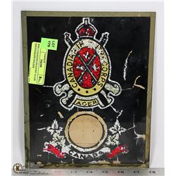 WW1 CANADIAN INFANTRY GLASS  PHOTOGRAPH HOLDER