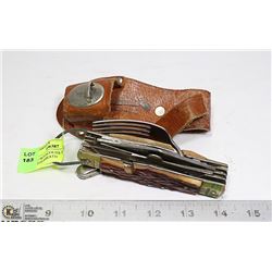 VINTAGE BOYSCOUTS MULTI TOOL KNIFE WITH SHEATH