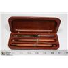Image 1 : WOODEN CRAFTED EXECUTIVE PEN AND PENCIL SET IN