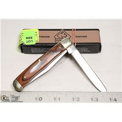 PUMA TEC OUTSOOR POCKET KNIFE, WOOD HANDLE WITH