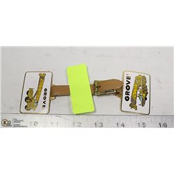 PAIR OF VINTAGE GROVE CRANE ENAMEL POCKET WATCH