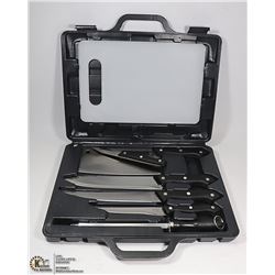 NEW 7-PC KNIFE SET IN CARRY CASE, STAINLESS