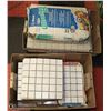 Image 1 : 2 TUBS OF TILE SQUARES AND 2 BAGS OF GROUT AND