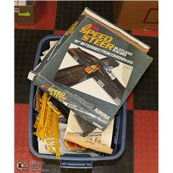 LARGE TOTE FULL OF VINTAGE AFX SLOT CAR