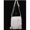 Image 1 : WHITE BOHO FRINGED PURSE