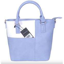 TWO TONE BLUE BUCKET STYLE LADIES PURSE