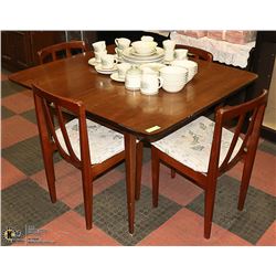 VINTAGE TABLE WITH 4 CHAIRS 46 X 42 X 29