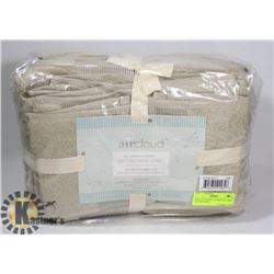 AIRCLOUD 6 PIECE TOWEL SET 100% COTTON SAND