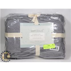 AIRCLOUD 6 PIECE TOWEL SET 100% COTTON CHARCOAL