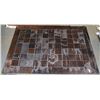 Image 1 : FAUX HIDE CHOCOLATE TONED RUG/WALL ART. 74" X 52"