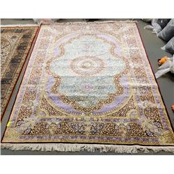 PURPLE PERSIAN STYLED RUG. 72" X 115".