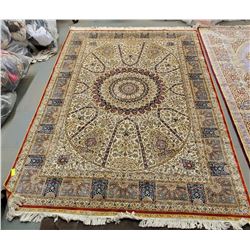 RED PERSIAN STYLED RUG. 72" X 115".