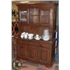 Image 1 : SOLID WOOD 2PC CHINA CABINET, 51 X 18 X 74