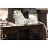 Image 1 : WHITE SIBERIAN TIGER STUFFED ANIMAL. 4' X 2'.