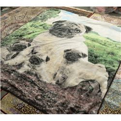 PUG PLUSH BLANKET.