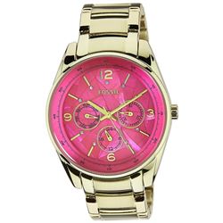 NEW FOSSIL M-OF-PEARL PINKDIAL TRIPLE CHRONO WATCH