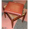 Image 1 : ANTIQUE SEWING BENCH W/PADDED SEAT &