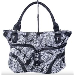 BLACK & WHITE PAISLEY PURSE