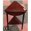 Image 1 : SOLID WOOD DARK BROWN TRIANGLE SIDE
