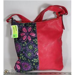 SUMMERTIME PINK & FLORAL CROSSBODY PURSE