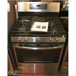 GE S/S 30" GAS TOP CONVECTION RANGE
