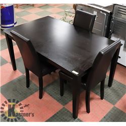 SOLID WOOD TABLE AND 4 CHAIRS
