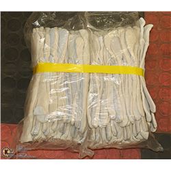 24 LEATHER FABRIC GLOVES SIZE LARGE