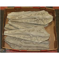 LOT OF 8 CONCRETE ALLIGATORS 14" LONG