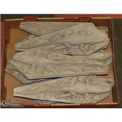 LOT OF 8 CONCRETE ALLIGATORS 14" LONG