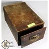 Image 1 : 10"X7"X15" 1920'S WOOD METAL FILE BOX CABINET