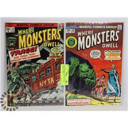 #30 #33 WHERE MONSTERS DWELL HORROR COMICS