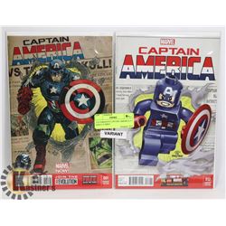 2 X VARIANTS CAPTAIN AMERICA # 1 AND # 12 MINT