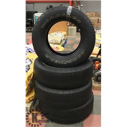 SET OF 4 GOODYEAR  WRANGLER TIRES 265 FOR 17