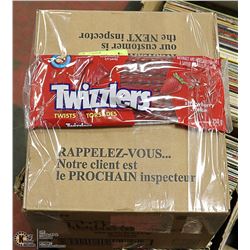CASE WITH 24 250G BAGS OF TWIZZLER TWISTS