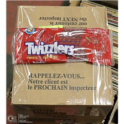 CASE WITH 24 250G BAGS OF TWIZZLER TWISTS